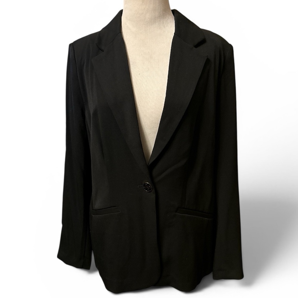 Rafaella Black Single-Button Women's Blazer